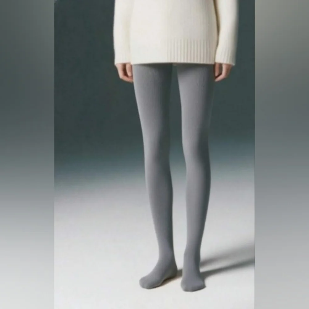 Light Grey Tights, Stockings, Pantyhose, Hosiery - ONE SIZE (Fits S, M & L)